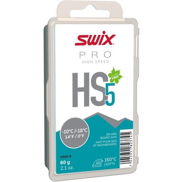 Swix HS5 Turquoise Ski and Board Wax -10°C/-18°C 60g