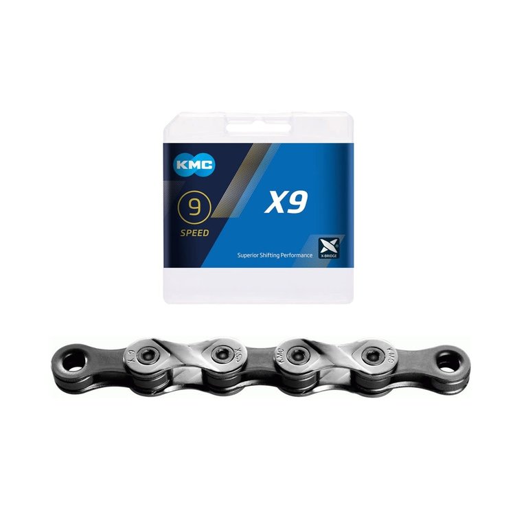 KMC, X9 NP/GY, Chain, 9sp., 116  links, Silver