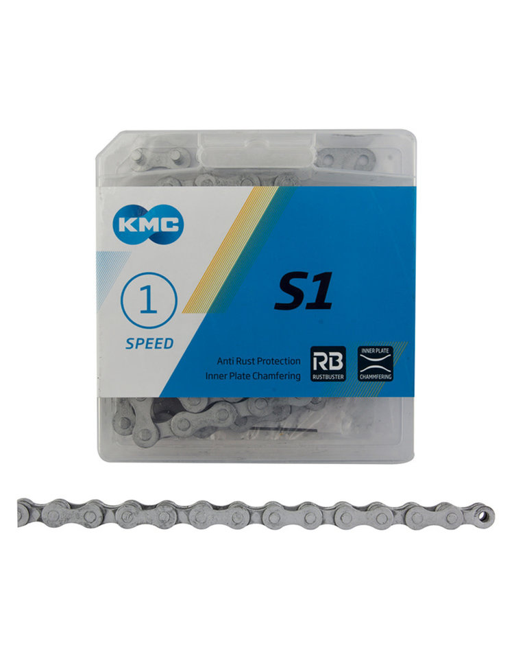 KMC S1 Chain Singlespeed 1/8" 112 Links Silver