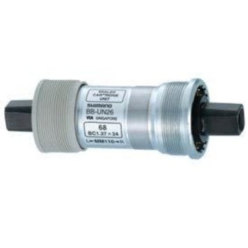 Shimano, EBBUN26B10X, BB-UN26, Square, BB Shell: 68mm, Axle: 110mm, Steel, Silver