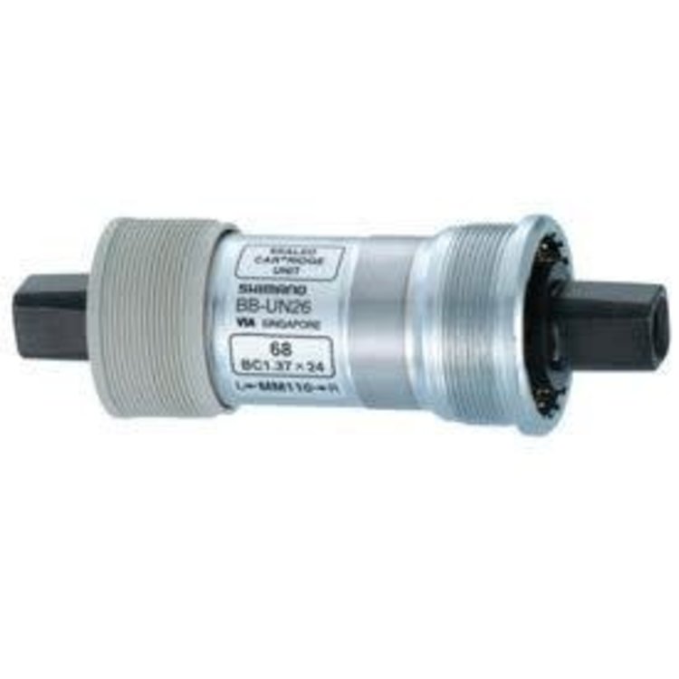 Shimano, EBBUN26C10X, BB-UN26, Square, BB Shell: 73mm, Axle: 110mm, Steel, Silver