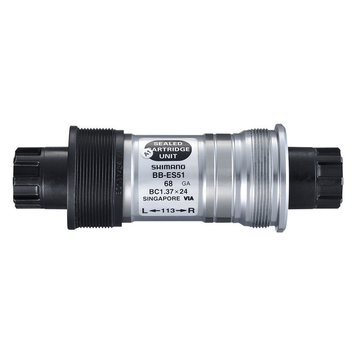 CARTRIDGE BOTTOM BRACKET, BB-ES51(02) SPLINED/HOLLOW-TYPE AXLE BSA 68MM-121 W/O FIXING BOLT,