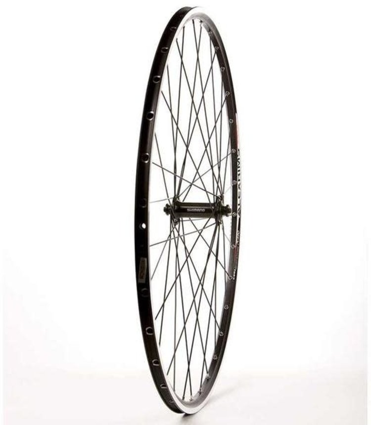 The Wheel Shop, Front 700C Wheel Alex R390 Black / RS400 Black, 32 DT Stainless Black Spokes, QR Axle