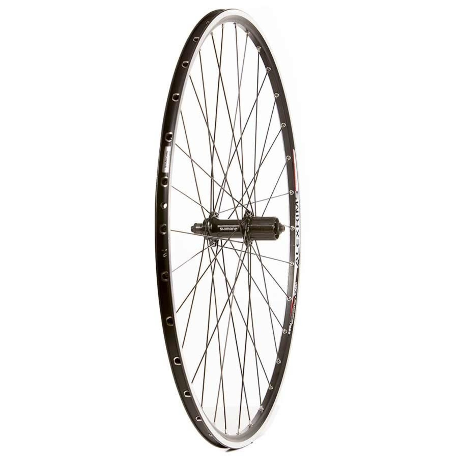 040863 02 Wheel Shop Rear 700C Wheel Alex R390 Black RS400 Black 32 DT Stainless Black Spokes QR Axle 10 11sp. Country Cycle Ski