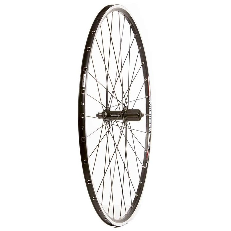 The Wheel Shop, Rear 700C Wheel Alex R390 Black / RS400 Black, 32 DT Stainless Black Spokes, QR Axle, 10/11sp.