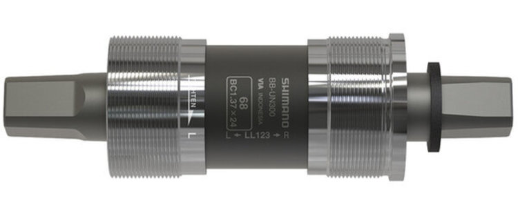 Shimano Standard Bottom Bracket, BB-UN300, Spindle: Square, Shell: BSA 68mm, Spindle: 127.5mm (D-EL), W/Fixing Bolt