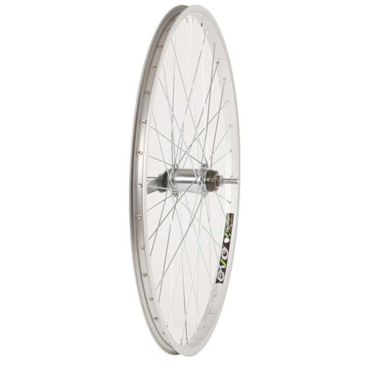 Wheel Shop, Evo Tour 20 Silver/ Shimano CB-E110, Wheel, Rear, 26'' / 559, Holes: 36, Bolt-on, 110mm, Coaster, Coaster