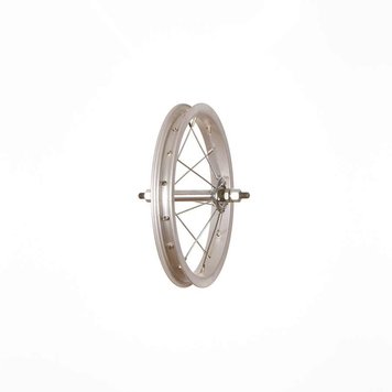 Front 12'' Wheel Alex C1000 Silver / KK-104F Silver, 36 Steel spokes, Nutted 5/16'' axle