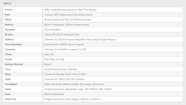Batch E-Step Thru Plus 700C M/L