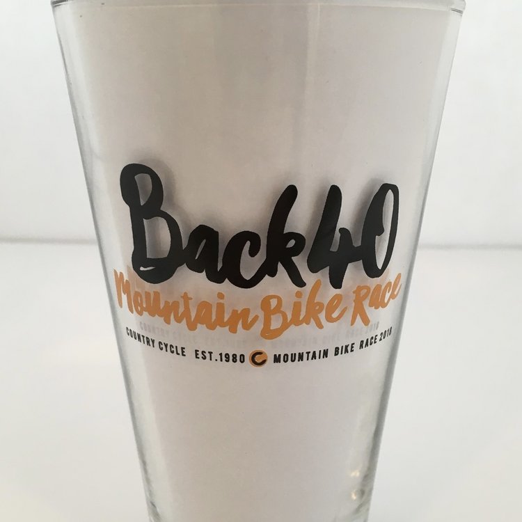 16 Oz. Clear Pint Glass  Back 40 2018