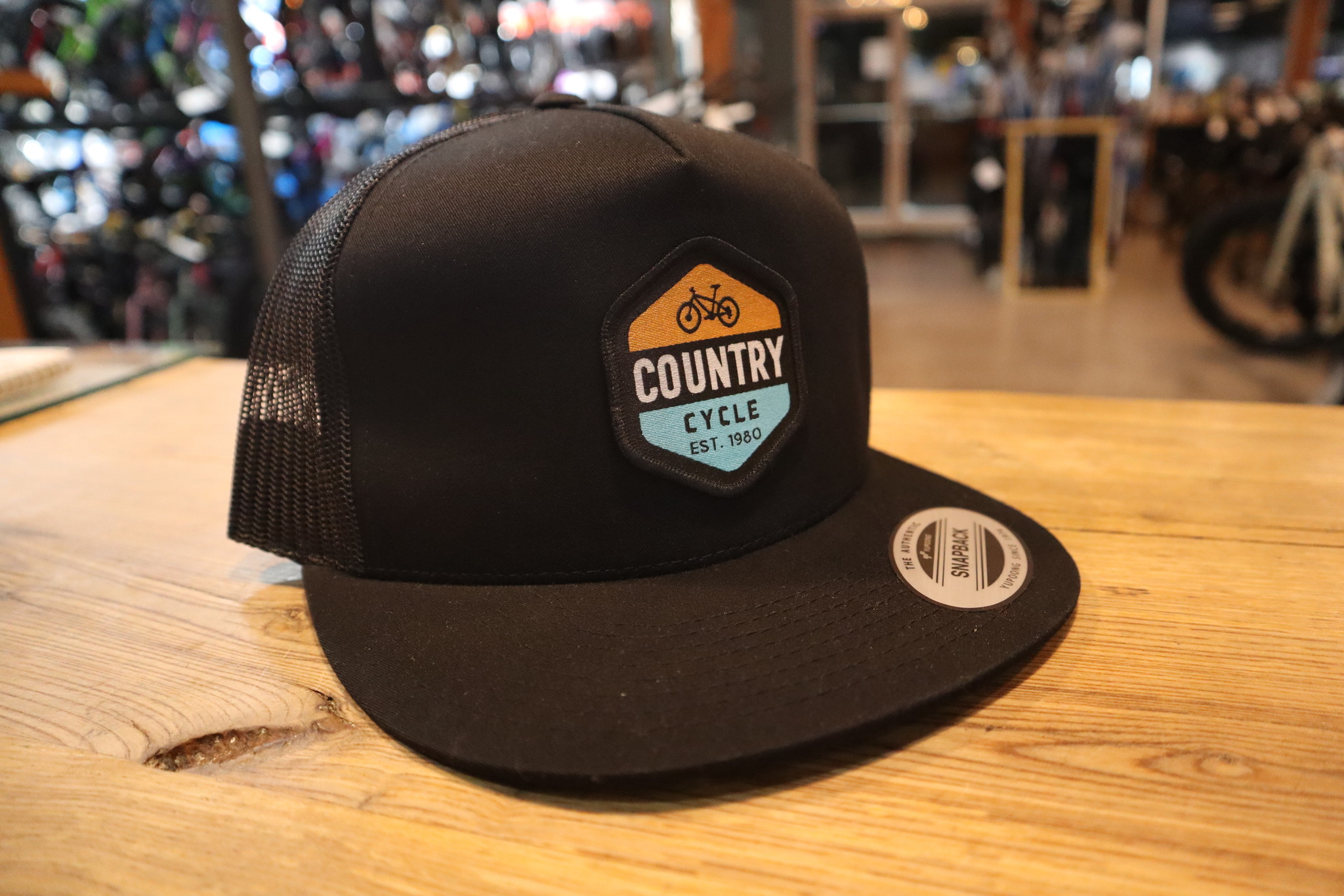 Cap/Hat with Country Cycle Logo - Black Large