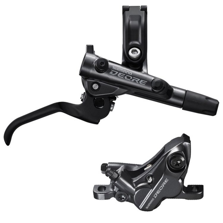 Shimano Disc Brake Assembled Set/J-kit, Deore BL-M6100(R), BR-M6120(R), W/O Adapter Metal Pad (W/O Fin), 1700mm Hose (SM-BH90-SS Black), W/Connector Insert