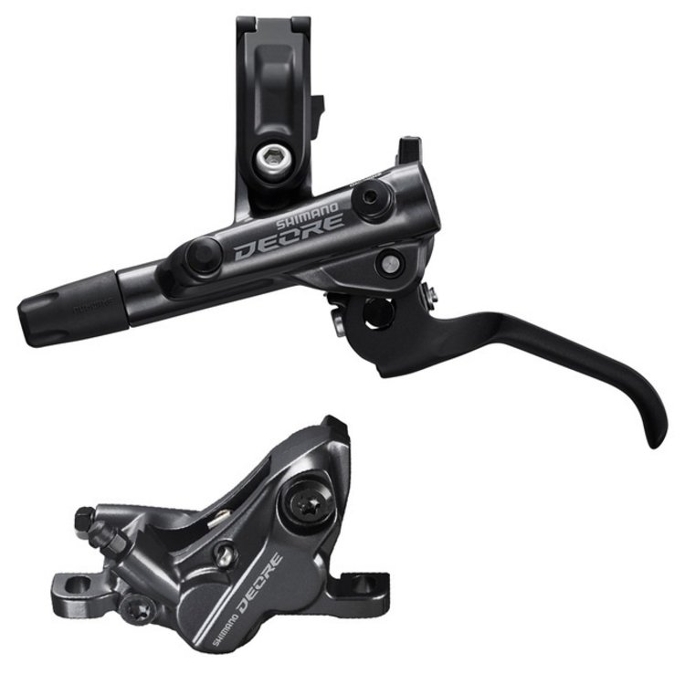 Shimano Disc Brake Assembled Set/J-kit, Deore BL-M6100(L), BR-M6120(F), W/O Adapter Metal Pad (W/O Fin), 1000mm Hose (SM-BH90-SS Black), W/Connector Insert