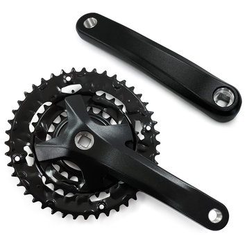 Prowheel Flint-401 Crankset 22/32/44T 9 Speed Black