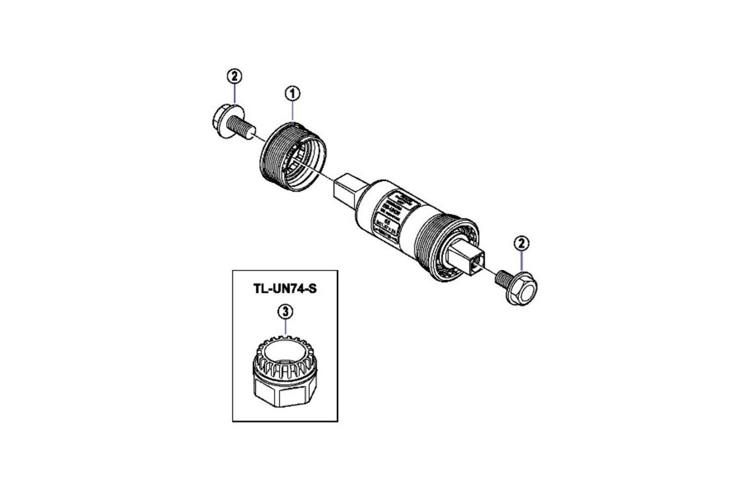 Shimano Shimano Cartridge Bottom Bracket Tool, BB-UN26-E Axle:LL113,  Shell:BSA 68mm, w/o Fixing Bolt