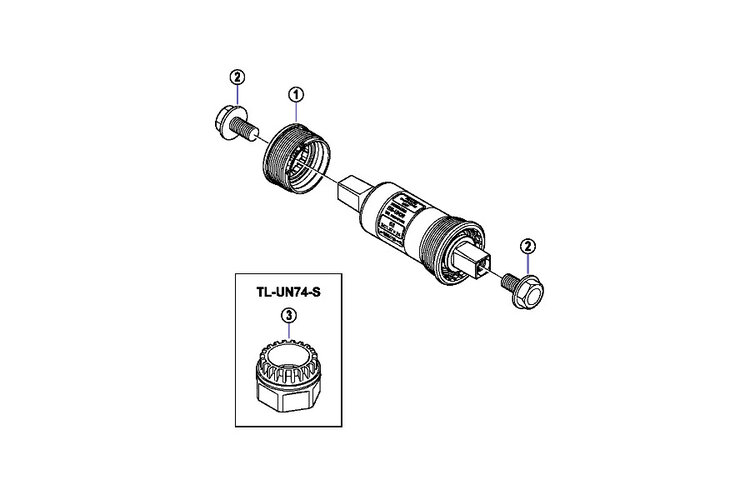 Shimano Cartridge Bottom Bracket Tool, BB-UN26-E Axle:LL113, Shell:BSA 68mm, w/o Fixing Bolt