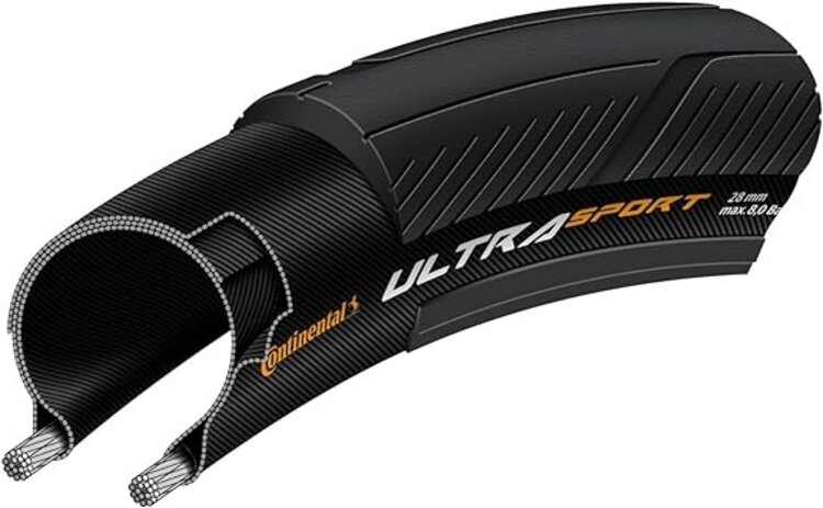 Continental Ultra Sport III, 700 x 28 C, Folding Black PureGrip Tire