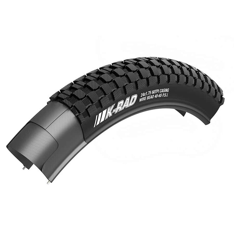 Kenda, K-Rad, Tire, 26 x 2.30, Wire, Clincher, PRC, 60TPI, Black