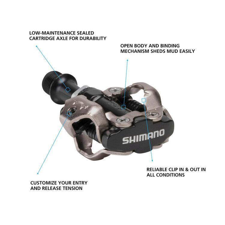 Shimano PD-M540 SPD Clipless Pedals With Cleats