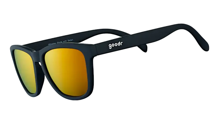 Goodr Whiskey Shots with Satan Sunglasses
