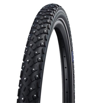 Schwalbe Marathon Winter Plus HS396 Tire, 700 x 40c (42-622) Black, 240 Spikes, Reflective Strip, SmartGuard, Wire
