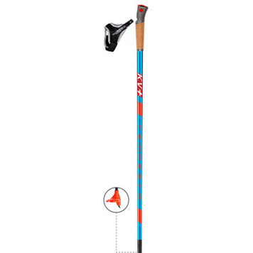 KV+ Tempesta Blue XC Ski Poles QC Baskets