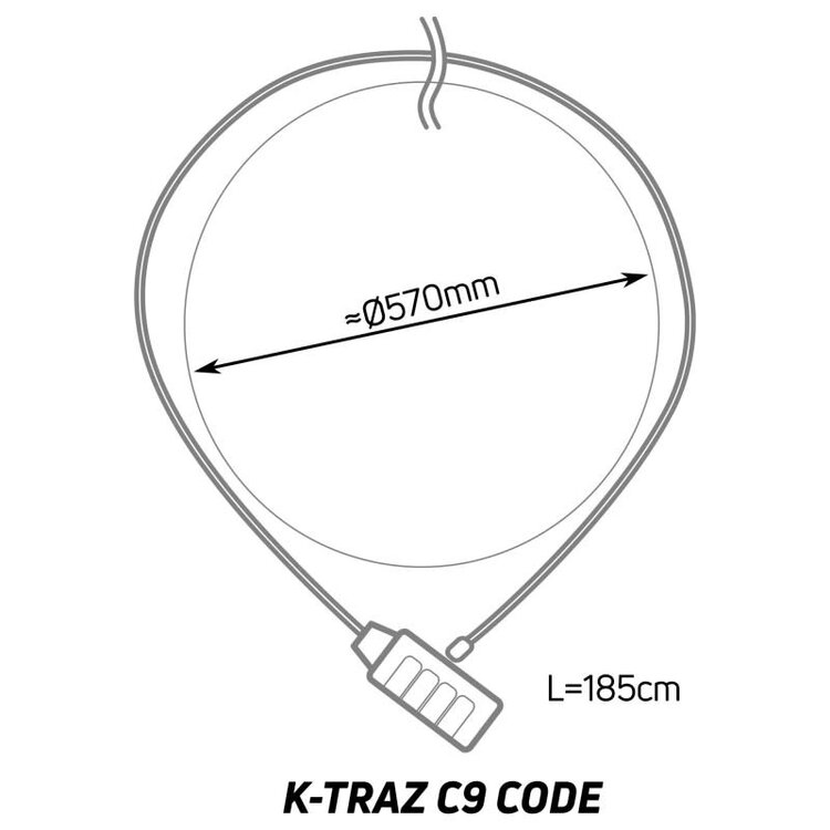 Zefal K-TRAZ C-9 Code Cable Lock 15mm