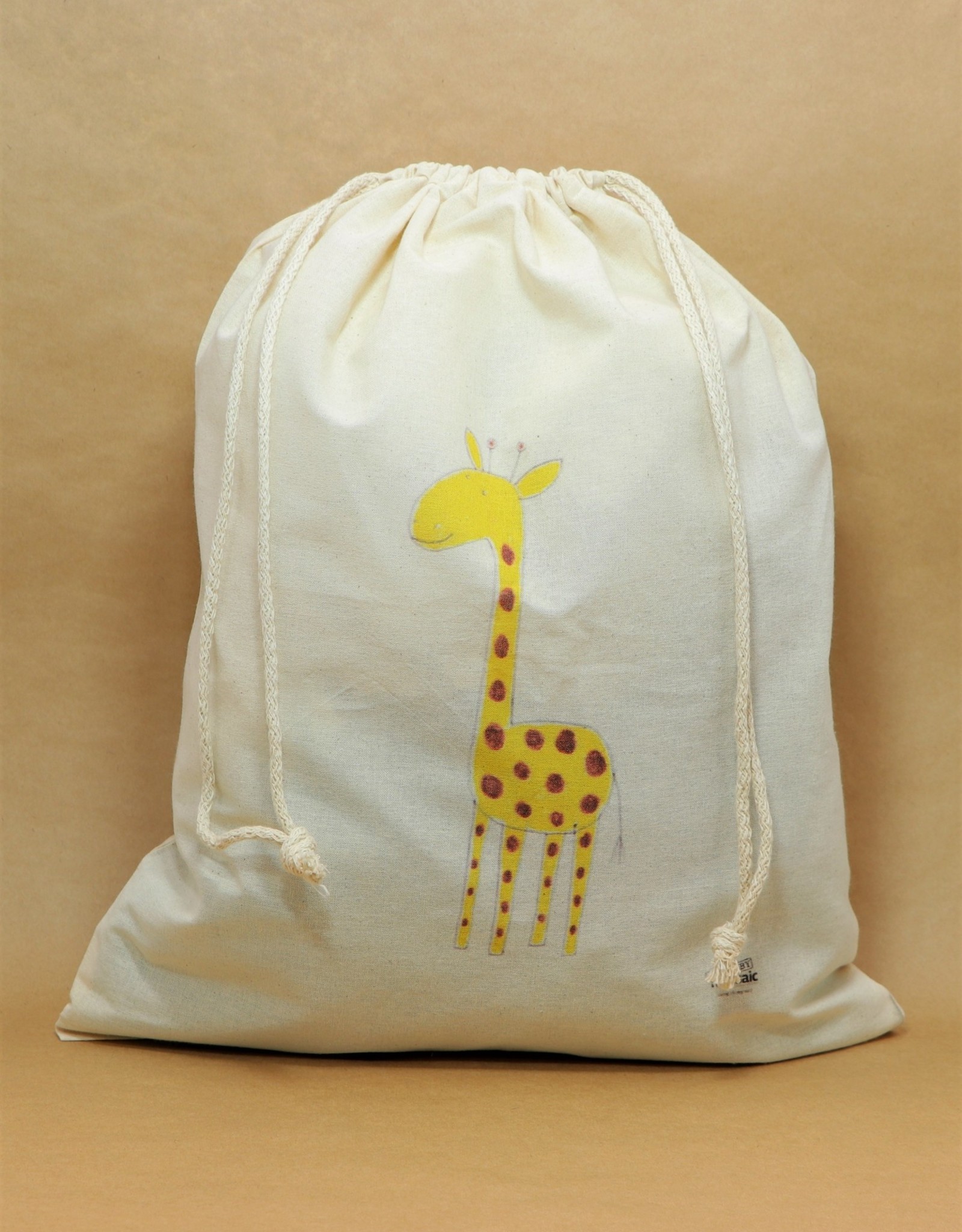 Drawstring Art Print Calico Bag