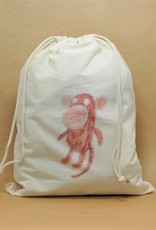 Drawstring Art Print Calico Bag