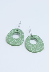 Oval Hoop Dangle Earrings