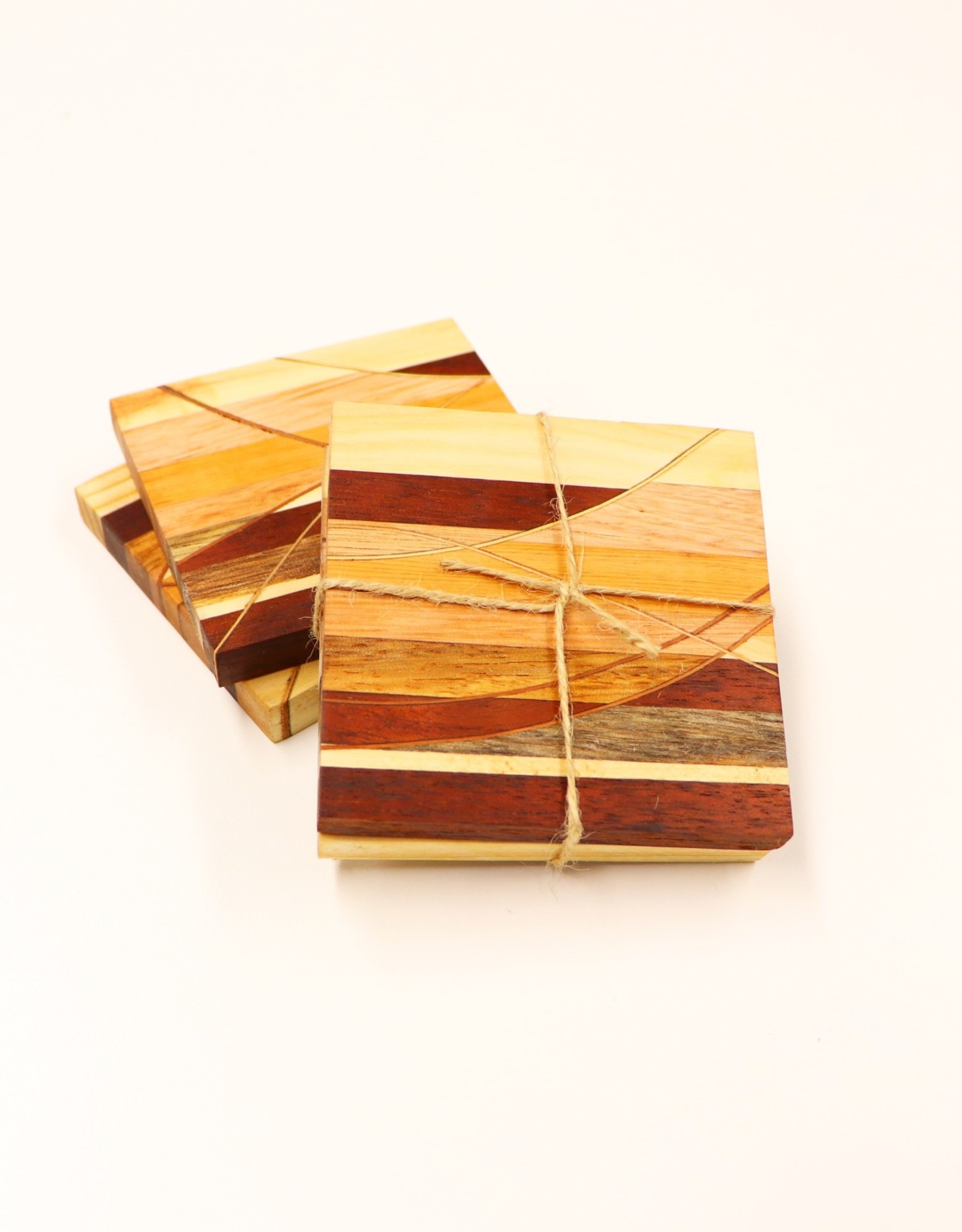 Wooden Inlay Coasters 2 Pack