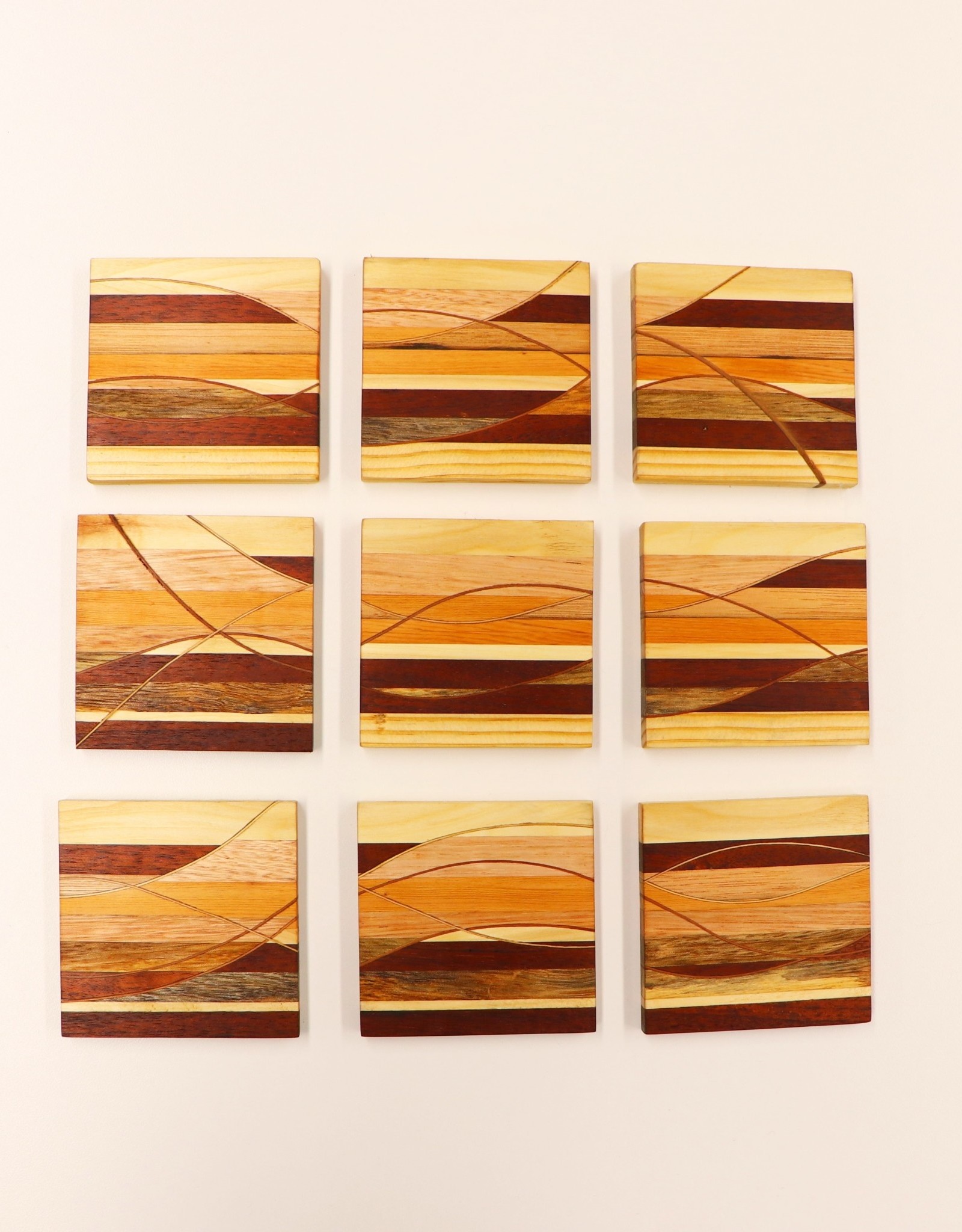 Wooden Inlay Coasters 2 Pack