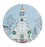 Canvas WHITE CHURCH AND STEEPLE  TSG25E