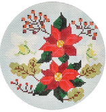 Canvas WINTER FLORAL ROUND  KB1479