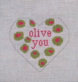 Canvas OLIVE YOU HEART ORNAMENT  N53