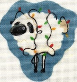 Canvas LITTLE SHEEP TANGLED IN LIGHTS  AB27