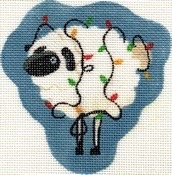 Canvas LITTLE SHEEP TANGLED IN LIGHTS  AB27