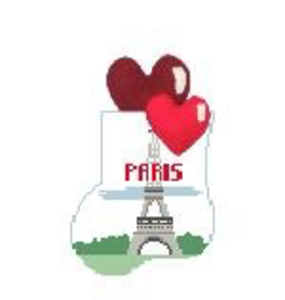 Canvas I LOVE PARIS WITH HEARTS STUFFER  CM499F