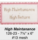 Canvas HIGH MAINTENANCE…HIGH RETURN  126-23