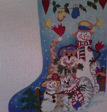 Canvas SNOWMEN AND CATS  4214