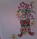 Canvas TEDDY BEAR ORNAMENT  4048   SALE  REG $162