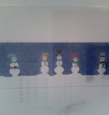 Canvas SNOWMAN BOX WITH HINGE LB111