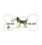 Canvas DOG BONE XMAS BEAGLE PS208