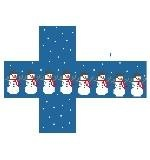 Canvas SNOWMAN CUBE  CO506