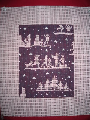 Canvas WINTER SILHOUETTES XMAS CRACKER  CR06