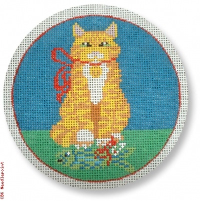 Canvas CAT WITH FISH  CEXO 06