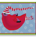 Canvas RED BIRD WITH SCARF MNPL 03