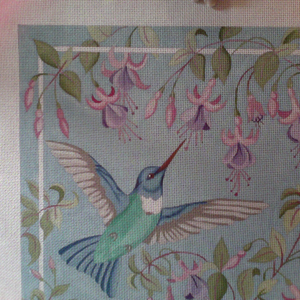 Canvas HUMMINGBIRD WITH FUSCHIA  1759