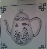 Canvas BLUE ORIENTAL TEAPOT  H705