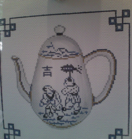 Canvas BLUE ORIENTAL TEAPOT  H705